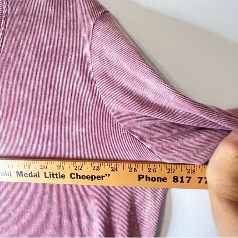 Anthropologie Jane & Delancey Mauve Ribbed
Burnout Sweatshirt Top Pullover Sz 2X - Picture 10 of 10